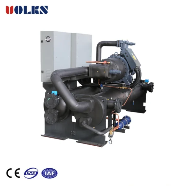 High Accuracy Water Cooled Screw Chiller Air Conditioner Unit Explosion Proof Industrial Heat Pumps for Food Chemical Industries